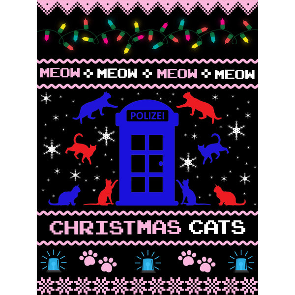 Christmas Police Cats 5er Set Weihnachtskarten - Polizeimemesshop